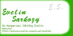 evelin sarkozy business card