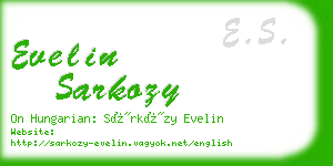 evelin sarkozy business card